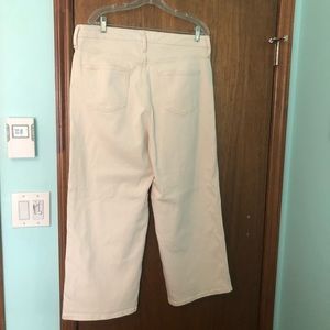 Wide Leg Cream Colored Jeans size 18w